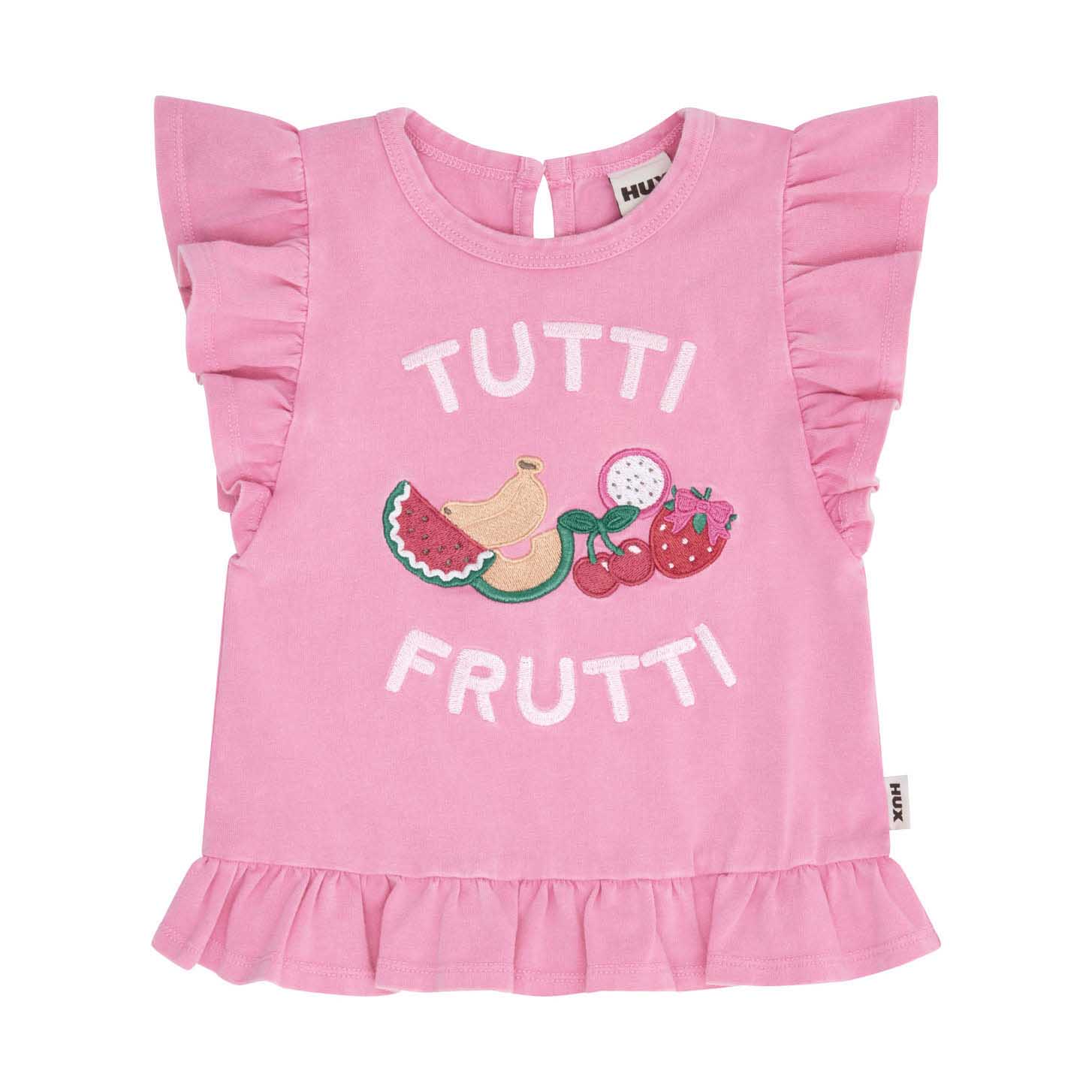Huxbaby Tutti Frutti Frill Peplum Tee 3-5Y